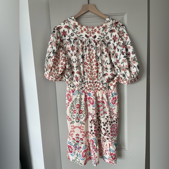 BA&SH Ganiela Mixed-Print Floral Button-front Mini Dress - Picture 8 of 12